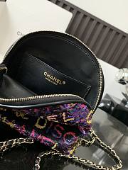 Fortok Chanel Shell Chain Sequin Evening Bag Black & Multicolor 16x7x16cm - 4