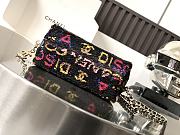 Fortok Chanel Shell Chain Sequin Evening Bag Black & Multicolor 16x7x16cm - 2