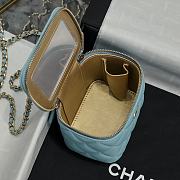 Fortok Chanel 22SS Ball Vanity Case Blue 11x8.5x7cm - 2