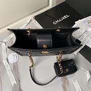 Fortok Chanel Shopping Bag Grained Calfskin & Gold Metal Black AS4940 24×30.5×10cm  - 4