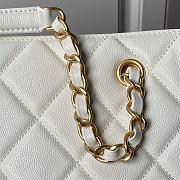 Fortok Chanel Shopping Bag Grained Calfskin & Gold Metal White AS4940 24×30.5×10cm  - 4