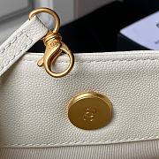 Fortok Chanel Shopping Bag Grained Calfskin & Gold Metal White AS4940 24×30.5×10cm  - 2