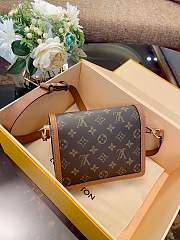 Fortok Louis Vuitton Mini Dauphine Bag Monogram and Monogram Reverse Coated Canvas M45959 20x15x9cm - 3