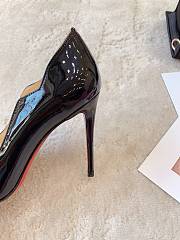 Fortok Christian Louboutin Hot Chick Patent Leather Pumps Black - 3