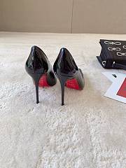 Fortok Christian Louboutin Hot Chick Patent Leather Pumps Black - 5