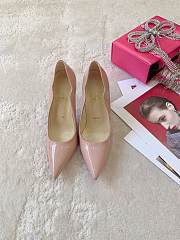 Fortok Christian Louboutin Hot Chick Patent Leather Pumps Beige - 4