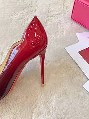 Fortok Christian Louboutin Hot Chick Patent Leather Pumps Black & Red - 5