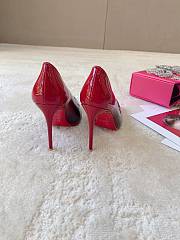 Fortok Christian Louboutin Hot Chick Patent Leather Pumps Black & Red - 3