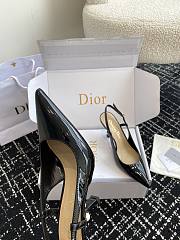 Fortok Dior Tribales Slingback Pump Black Patent Calfskin  - 6