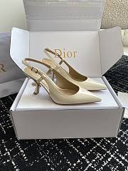 Fortok Dior Tribales Slingback Pump White Patent Calfskin - 1