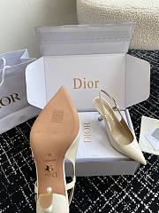 Fortok Dior Tribales Slingback Pump White Patent Calfskin - 4