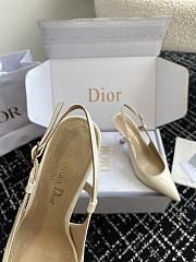 Fortok Dior Tribales Slingback Pump White Patent Calfskin - 3