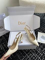 Fortok Dior Tribales Slingback Pump White Patent Calfskin - 2