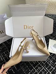 Fortok Dior Tribales Slingback Pump Beige Patent Calfskin - 5