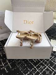 Fortok Dior Tribales Slingback Pump Beige Patent Calfskin - 3