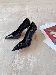 Fortok Christian Louboutin Silk Crystal Lipstick High Heels Black - 1