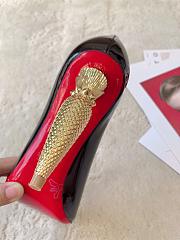 Fortok Christian Louboutin Silk Crystal Lipstick High Heels Black - 5