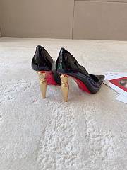 Fortok Christian Louboutin Silk Crystal Lipstick High Heels Black - 3