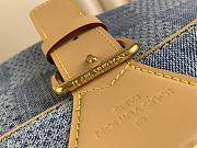Fortok Louis Vuitton Montsouris Messenger MM Bag Damier Blue Denim 3D Cotton Canvas N40743 35x29x12cm  - 4