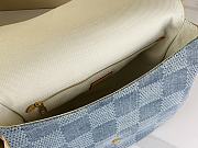 Fortok Louis Vuitton Montsouris Messenger MM Bag Damier Blue Denim 3D Cotton Canvas N40743 35x29x12cm  - 6