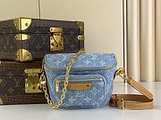 Fortok Louis Vuitton Mini Bumbag Sky Blue Monogram Denim M83353 17x12x9.5cm  - 1