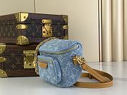 Fortok Louis Vuitton Mini Bumbag Sky Blue Monogram Denim M83353 17x12x9.5cm  - 4