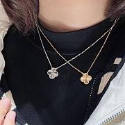 Fortok Van Cleef & Arpels Four-leaf Clover Necklace Gold/Silver/Gold Rose - 2