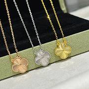 Fortok Van Cleef & Arpels Four-leaf Clover Necklace Gold/Silver/Gold Rose - 4