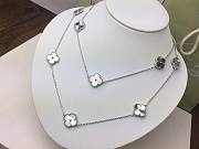 Fortok Van Cleef & Arpels Alhambra Four-leaf Clover Ten-flower Sweater Necklace Silver - 1