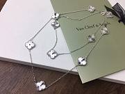 Fortok Van Cleef & Arpels Alhambra Four-leaf Clover Ten-flower Sweater Necklace Silver - 3