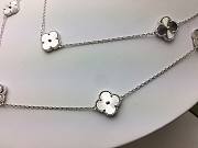 Fortok Van Cleef & Arpels Alhambra Four-leaf Clover Ten-flower Sweater Necklace Silver - 5