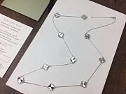 Fortok Van Cleef & Arpels Alhambra Four-leaf Clover Ten-flower Sweater Necklace Silver - 6