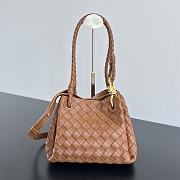 Fortok Bottega Veneta Andiamo Parachute Tote Bag Brown 796569 21x17x16.5cm - 1