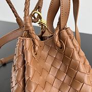 Fortok Bottega Veneta Andiamo Parachute Tote Bag Brown 796569 21x17x16.5cm - 2