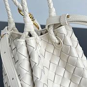 Fortok Bottega Veneta Andiamo Parachute Tote Bag Cream 796569 21x17x16.5cm - 4