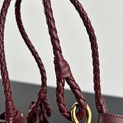 Fortok Bottega Veneta Andiamo Parachute Tote Bag Burgundy 796569 21x17x16.5cm - 6