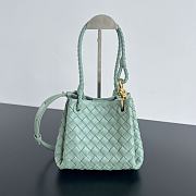 Fortok Bottega Veneta Andiamo Parachute Tote Bag Green Mint 796569 21x17x16.5cm - 1