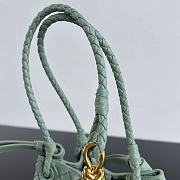 Fortok Bottega Veneta Andiamo Parachute Tote Bag Green Mint 796569 21x17x16.5cm - 2