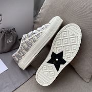 Fortok Dior Walk'n'Dior Sneaker Grey Dior Oblique Embroidered Cotton - 3