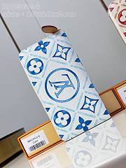 Fortok Louis Vuitton Zippy Wallet Lagoon Blue M83624 19.5x10.5x2.5cm - 1