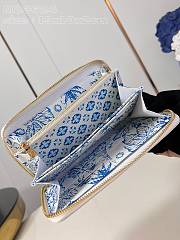 Fortok Louis Vuitton Zippy Wallet Lagoon Blue M83624 19.5x10.5x2.5cm - 3