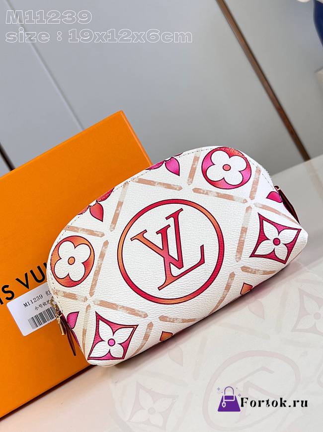 Fortok Louis Vuitton Pochette Cosmétique PM Coral M11239 19x12x6cm - 1