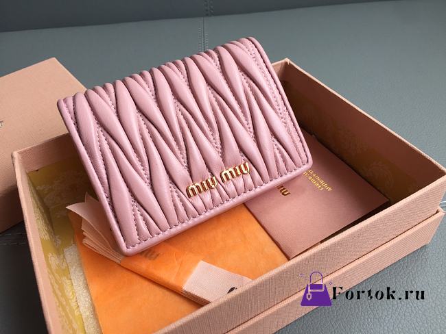 Fortok MiuMiu Pocket Wallet Pink 8x11cm - 1