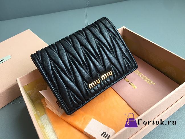 Fortok MiuMiu Pocket Wallet Black 8x11cm - 1
