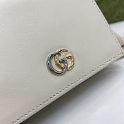 Fortok Gucci GG Marmont Card Case Wallet White Two-toned Double G 790055 8.5x11x3cm - 3