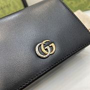 Fortok Gucci GG Marmont Card Case Wallet Black Two-toned Double G 790055 8.5x11x3cm - 2