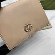 Fortok Gucci GG Marmont Card Case Wallet Beige Two-toned Double G 790055 8.5x11x3cm - 4