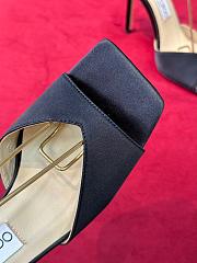 Fortok Jimmy Choo Saeda Crystal Strap Pumps Black 100mm - 4