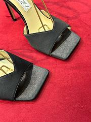 Fortok Jimmy Choo Saeda Crystal Strap Pumps Black 100mm - 2