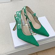 Fortok Dior J’Adior Slingback Pump Green Technical Fabric - 5